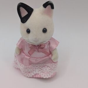 Plush Baby Kitty Doll in Pink Dress